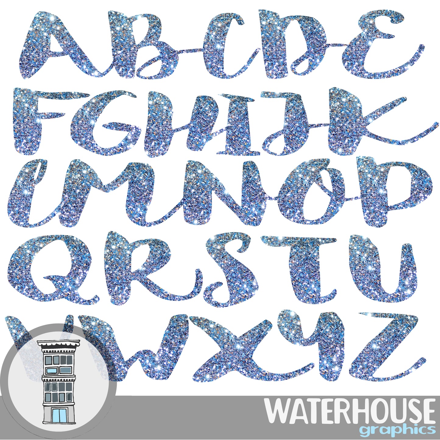 Blue sparkle alphabet clip art, instant digital download, blue glitter alphabet, glitter blue letters, frozen alphabet clip art, baby boy