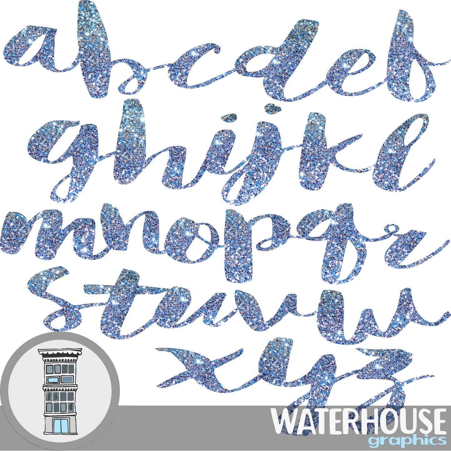 Blue sparkle alphabet clip art, instant digital download, blue glitter alphabet, glitter blue letters, frozen alphabet clip art, baby boy