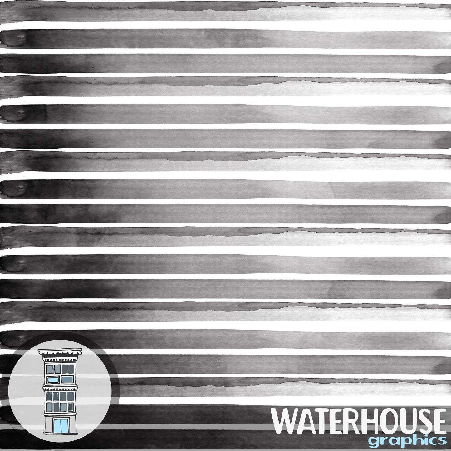 Black Watercolor Digital Paper Pack INSTANT digital DOWNLOAD Watercolor Polka dots Watercolor Stripes backgrounds black and white papel